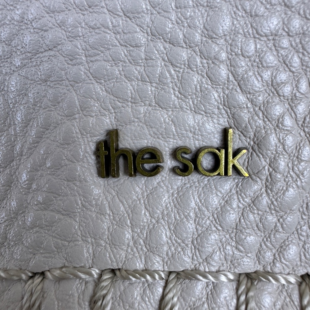 THE SAK Cream Tote Bag with Crochet Detail with Curve Top GORGEOUS - Picture 4 of 14